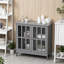 Buffet, armoire de rangement, armoire grise