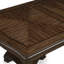 Ensemble de salle à manger rectangulaire formel 5 pièces avec rallonge extensible de 18 pouces et base à double piédestal finement sculpté, parfait pour les rassemblements élégants-66103744