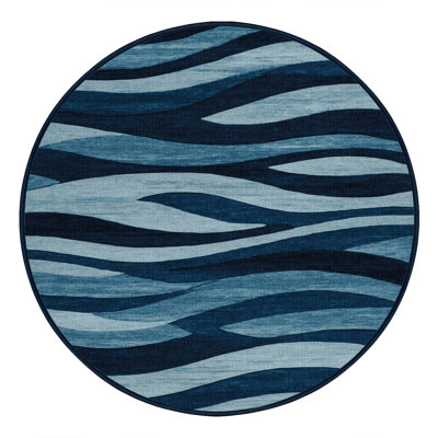 Tapis bleu lavable à la machine