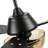 42"W Cecily LED Indoor Amber Swirl Hand-Cut Glass Ceiling Fan With Remote Control-1013585997