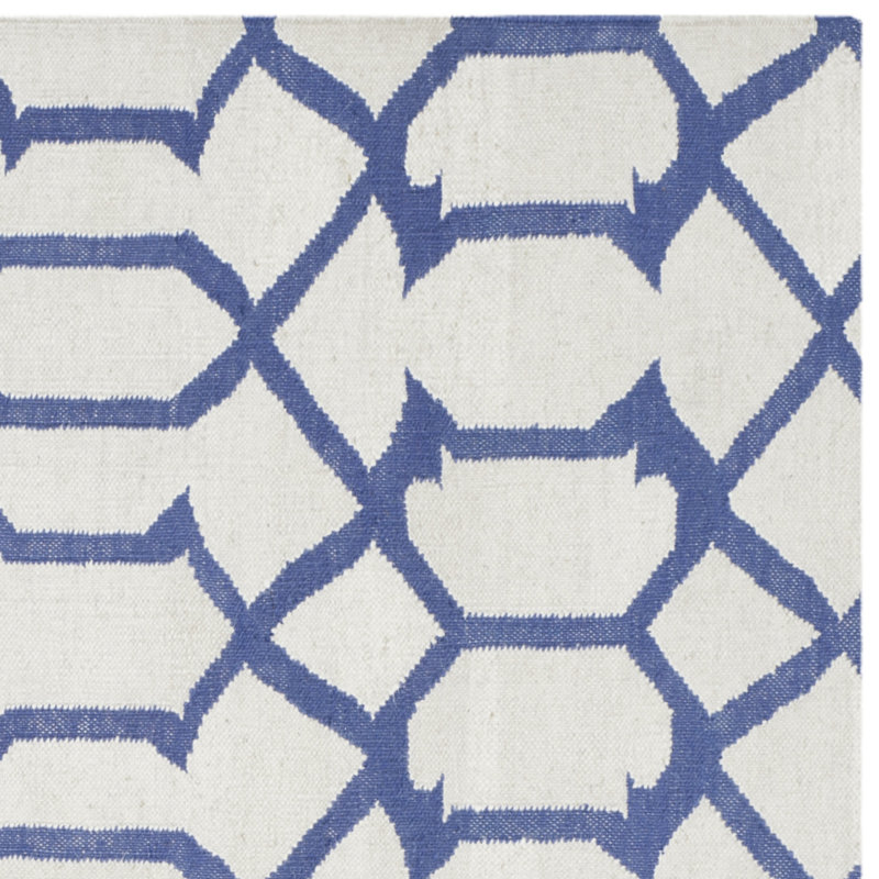 Vaughan Geometric Wool Hand Woven Area Rug, Rectangle 122 x 183 cm