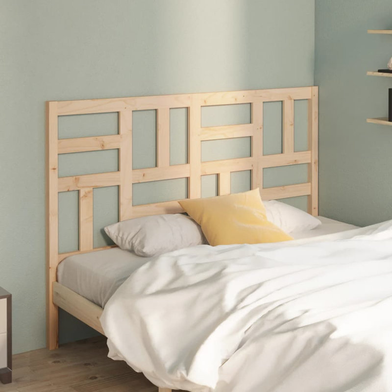 Mendelson Solid Wood Headboard, Beige, 141 x 104 cm