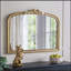 Miroir à arche dorée de style baroque 40,2 "x 29,9"