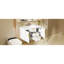 Meuble-lavabo de 36 po, mural, 2 tiroirs, espace de rangement suffisant, fabrication de haute qualité, charnières, poignées antirouille, surface peinte imperméable, lavabo de 36 po x 18 po, peu encombrant, blanc,