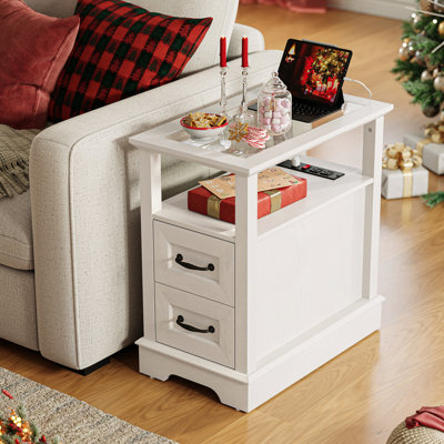 Mabe End Table With Charging Station&USB Port