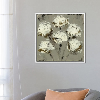 Grey Cotton Stems by Ashley Bradley - Gallery-Wrapped Canvas Giclée on Canvas