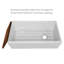 Whitehaus Collection Front Apron Single Bowl Fireclay Kitchen Sinks with Cutting Board and Grid-149444489