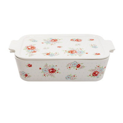 Red Baril Studio Katie Casserole rectangulaire en céramique avec couvercle