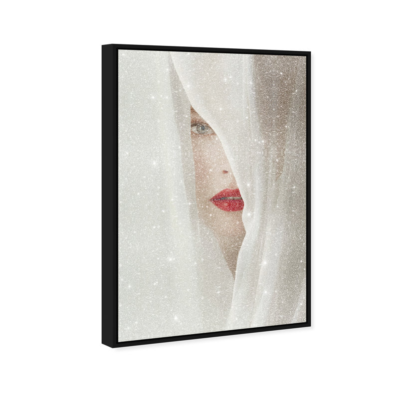 Secret Under Silk Print by Oliver Gal, 16"H x 11"W, Black Floater Frame