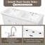 Bassin en résine avec trous de robinet pour meuble-lavabo