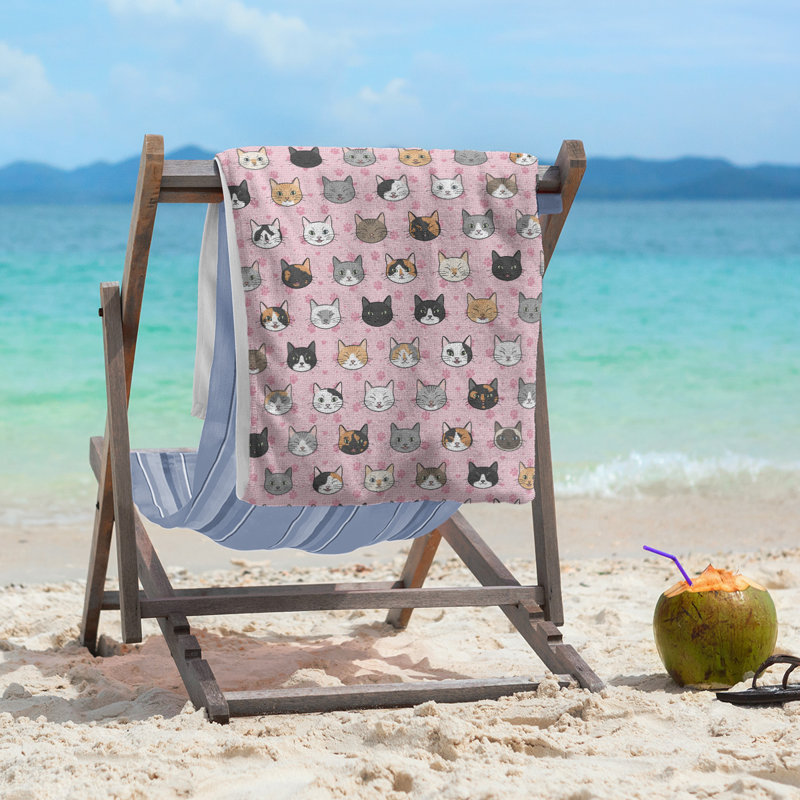 Serviette de plage Katelyn Elizabeth, Rose