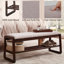  Banc de rangement en bois massif avec coussin et banc de rangement pour hall d'entrée à 2 niveaux-2068853034-2078162658