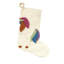 Unicorn On Cream Christmas Stocking In Hand Felted Wool