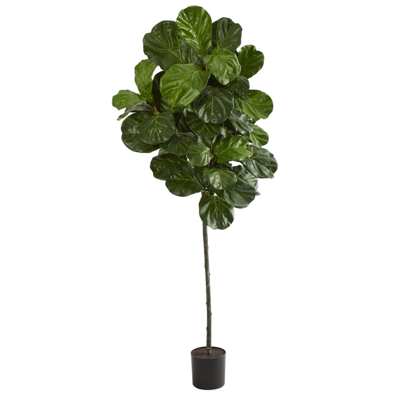 Faux Fiddle Leaf Fig Tree in Pot Liner, 78" H x 24" W x 24" D
