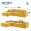 Canapé-lit modulaire en chenille 2 pièces avec méridienne de 111,5 po Amariee-14470972