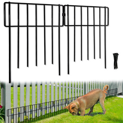 Paquet de 10 barrières pour animaux, clôture décorative No Dig