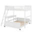 Lit double superposé au dessus d'un lit double avec bureau-517855754
