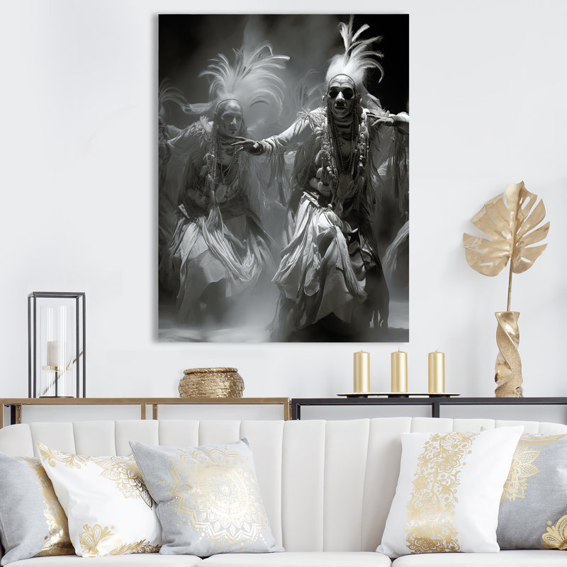 Native Art Dance of Spirits sur toile, H 40 po x l 30 po x P 1,5 po, Toile tendue