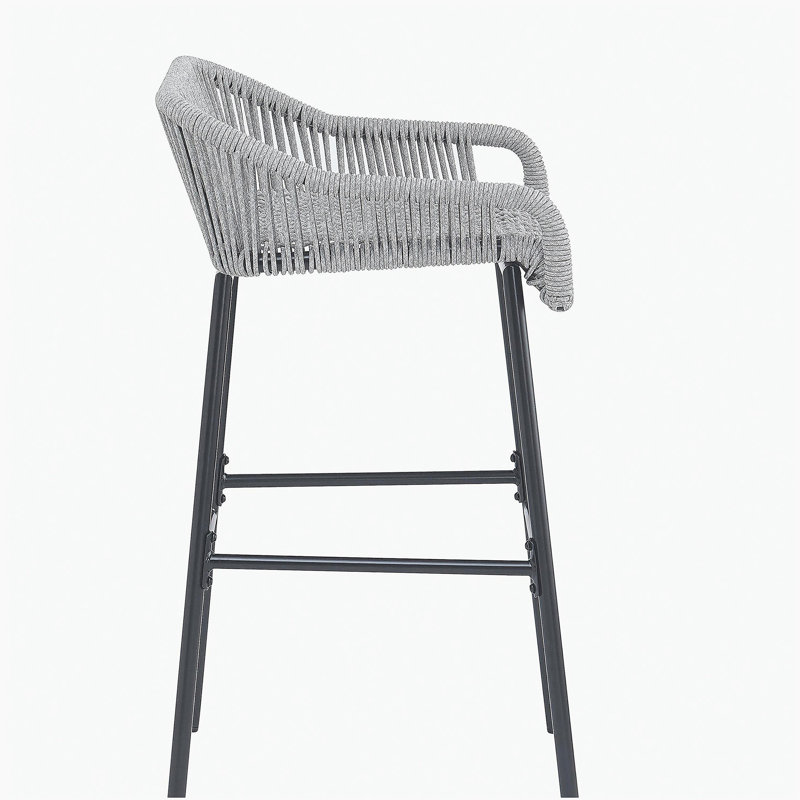Tabouret de bar d'extérieur gris clair La Push, ensemble de 2