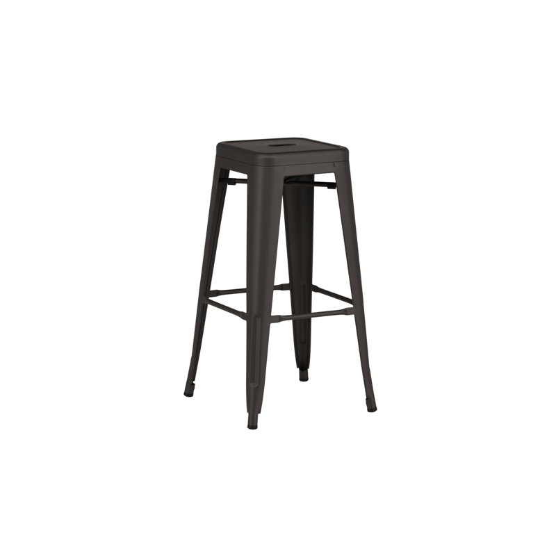 Zara Counter Stool with Metal Frame, Brown