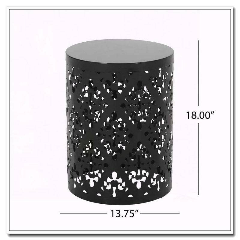 Table d'appoint d'extérieur, Noir, 1