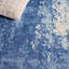 Tapis bleu / blanc à motif abstrait Mcelroy-29363078