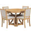 Ensemble de table de salle à manger 5 pièces Retro Table extensible et 4 chaises rembourrées-1952987032