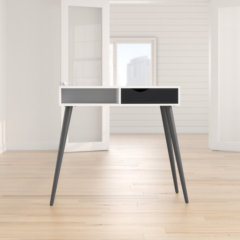 Havana 270.76 cm W Console Table, White/Black Matt