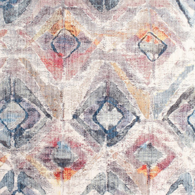 Tapis abstrait gris / bleu mer