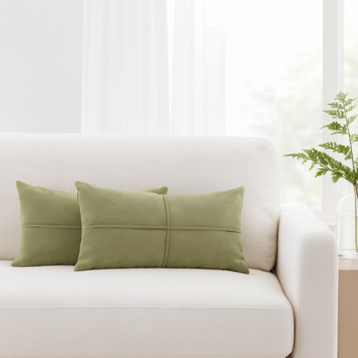 Coussin décoratif en micro suède, coussin en faux suède (paquet de 2)