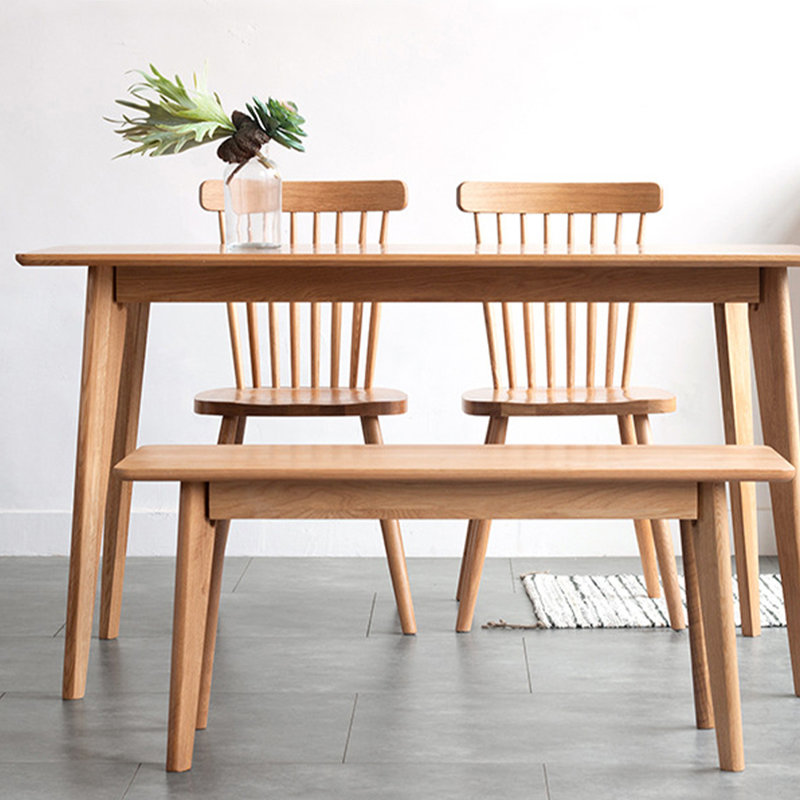 Table de salle à manger Burlywood, H 29,53 po x L 55,12 po x l 31,5 po