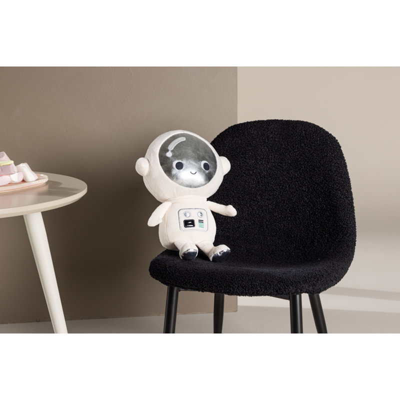 Privett Teddy Upholstered Side Chair, Black