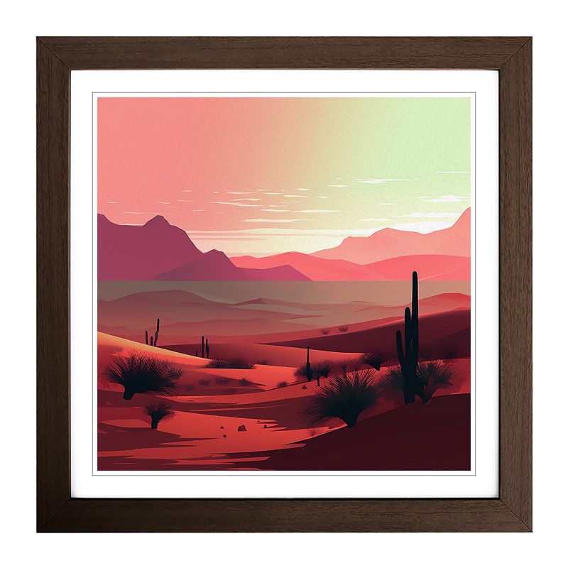Desert Digital - Framed Print, Walnut