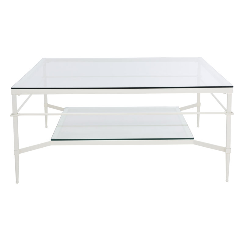 Vera Glass Coffee Table, White