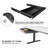 Large Under Desk Mounted Sliding Drawer With Bamboo Tray And 60 Degree Tilt Panel To Pull Out, 22'' Long & 13'' Deep Large Storage Organizer For Sit Stand Workstation