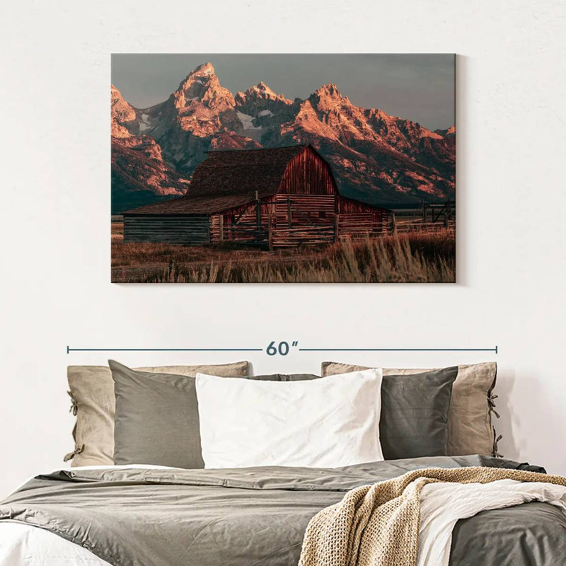 Lilie Scenic Teton Barn, H 32 po x l 48 po