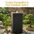 Rectangular Polystone LED Outdoor Bubble Fountain - Black-896376558-896376559