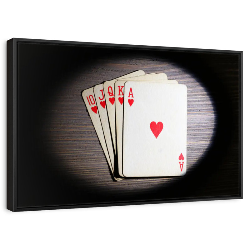 Poker Flush, Cadre flottant noir, 40 po x 27 po
