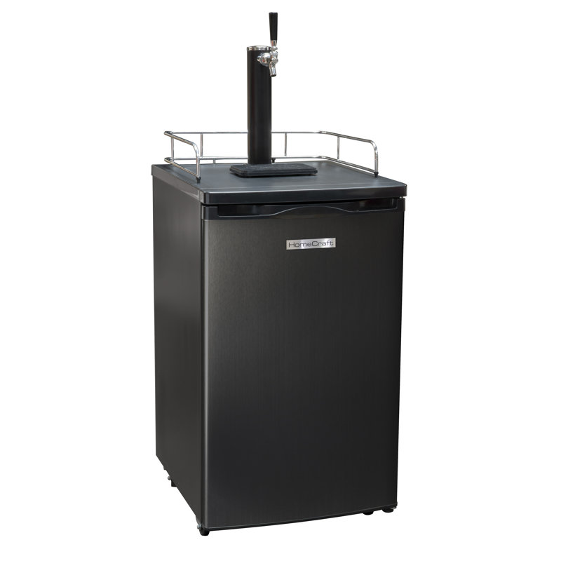 HomeCraft 4.9 Cu. Ft. Black Stainless Steel Kegorator Draft Dispenser