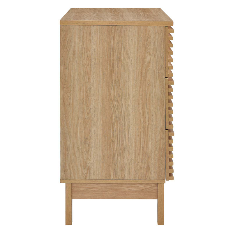 Oak Mid-Century Modern 3-Drawer Bachelor's Chest