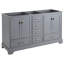 Quen 60" Freestanding Double Basin Vanity Set with Cabinet, Vanity Topss-511475604-511320450-511320463