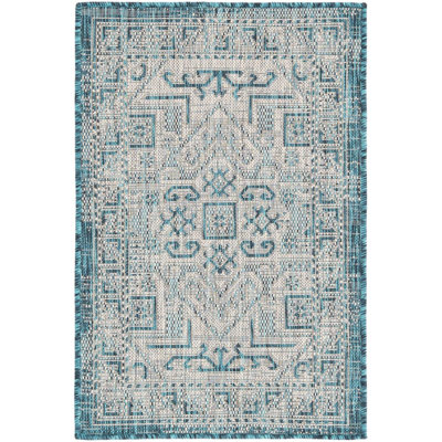 Tapis d'extérieur couleur bleu