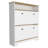 Shoe Rack Dublin, One Open Shelf, Two Extendable Cabinets