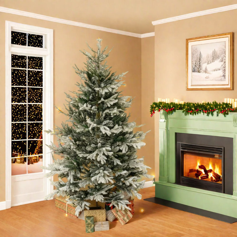 Arbres de Noël artificiels modernes, base en acier, style nordique pour la maison