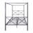 Metal Canopy Bed Frame, Platform Bed Frame  With X Shaped Frame Full Black