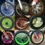 9 couleurs x 72 pièces de chaque ensemble de peaux de rayons de moto - housses d'autocollant de roue de vélo de terre (648 pièces au total)