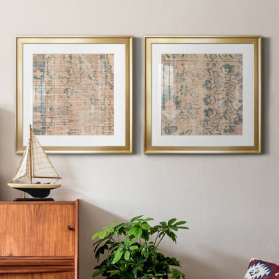 " Faded Textile III " 2 - Pieces