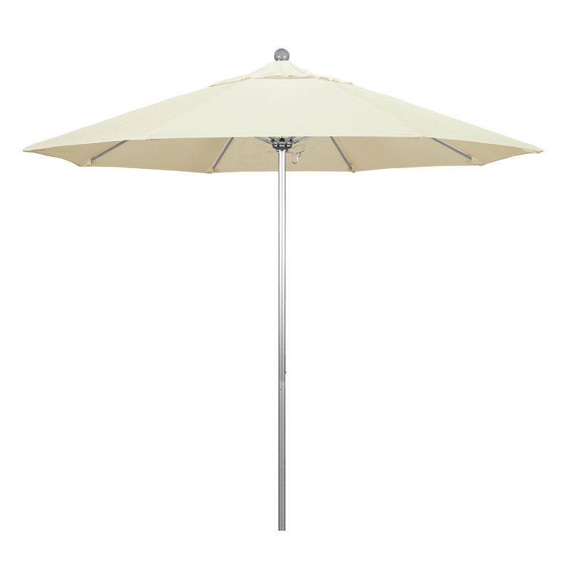 Maria 108'' Market Sunbrella® Umbrella, Canvas Natural Sunbrella® Canvas, Silver