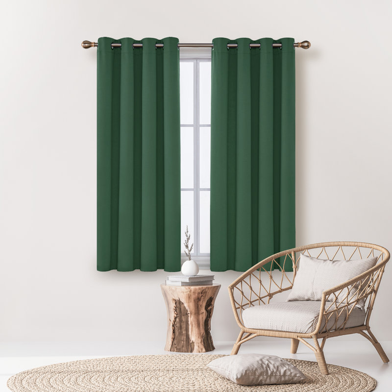 Borunda Room Darkening Curtain Single Panel, 51" W x 44" L, Mellow Yellow