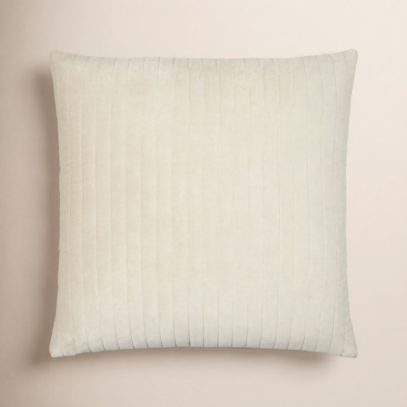 Coussin en coton Beyerne, 20 po x 20 po, Housse de coussin seulement - sans coussin, Gruau